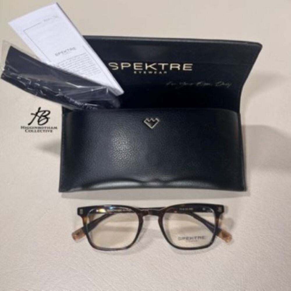 SPEKTRE GATSBY SQUARE ACETATE EYEGLASS FRAMES HAVANA 50-21-145 NEW GTS02V